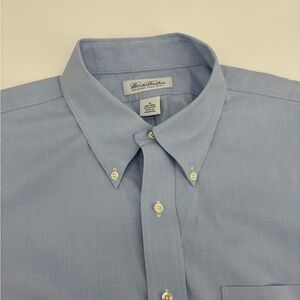 Brooks Brothers Light Blue Micro-Check Button-Down Shirt